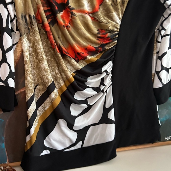 Ness Multicolor Abstract Floral Women's Top Smal - Picture 4 of 15